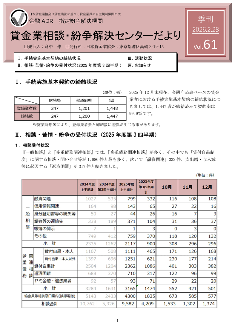センターだより vol.61 2026年2月28日